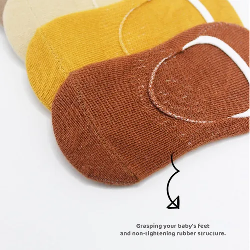 Miniatura 4 de Calcetines invisibles para bebés, 6 pares, calcetines para recién nacidos, algodón antialérgico, calcetines tobilleros de corte bajo para niños