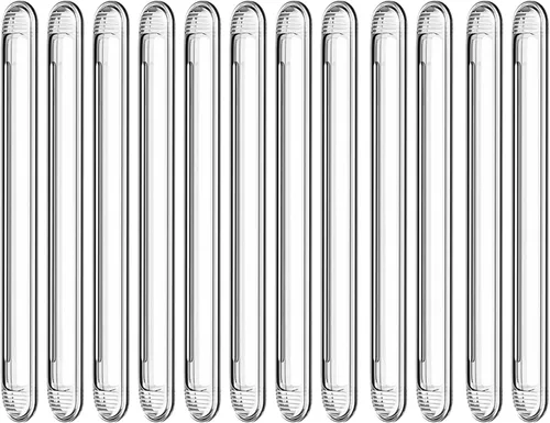 Miniatura 15 de Parachoques transparentes para muebles 4 unidades (2 largas y 2 cortas) - Almohadillas de pared protectoras de goma de silicona con respaldo