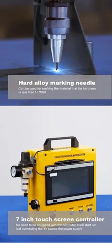 Miniatura 3 de US Stock Máquina de grabado neumática portátil Dot Peen Marcado Máquina Grabador neumático 80X40mm (3.1x1.6 pulgadas) Área de grabado