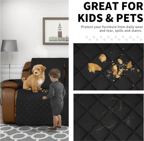 Miniatura 3 de Easy-Going Funda para Sillón Reclinable de Dos Plazas, Funda de Sofá Reversible para Sillón Reclinable Doble, Funda de Sofá Dividida para Cada