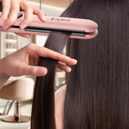 Miniatura 3 de GAMMA+ X-Hybrid - Plancha plana de titanio de 1 pulgada – Plancha profesional para el cabello diseñada en Italia, 450°F de alto calor, placas
