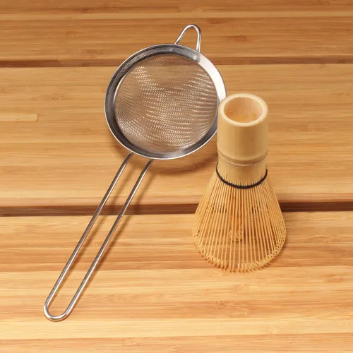 Miniatura 5 de BambooMN Batidor Matcha y colador de té - Juego de ceremonia de té japonés
