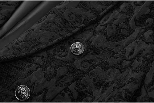 Miniatura 7 de ZNZHKR Chaqueta gótica steampunk para hombre, uniforme medieval victoriano, abrigo de Halloween