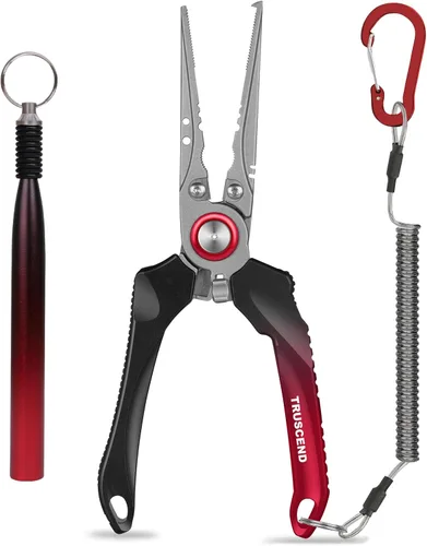 Miniatura 10 de TRUSCEND Alicates de Pesca Bloqueables Prácticos con Mango Ergonómico Innovador, Herramienta de Pesca Resistente a la Corrosión de Agua Salada