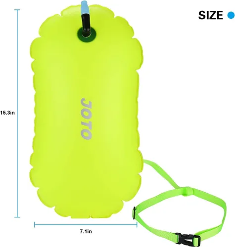 Miniatura 3 de JOTO Paquete de 2 flotadores de natación para aguas abiertas, cinturón de seguridad con burbuja para natación con cintura ajustable, esnórquel