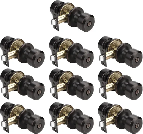 Miniatura 61 de KNOBWELL Paquete de 4 pomos de puerta cuadrados modernos para paso, pomos de puerta interiores, manija de puerta de pasillo y armario, color negro