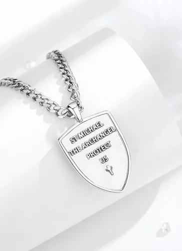 Miniatura 194 de CELESTIA Medallas de plata de ley 925 San Miguel/San Cristóbal/San Benito/San Gabriel/Virgen María/Jesús/Caravaca/Metatrón/Sello de los Siete