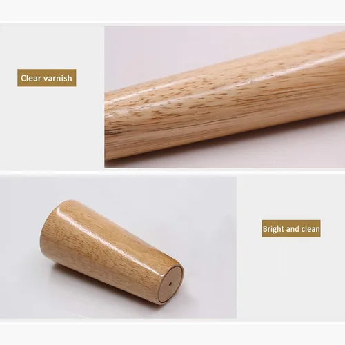 Miniatura 5 de Patas de madera maciza de roble barniz, patas rectas, patas de mesa de café, 2.4 – 27.6 in, para tocador, armario, con placa de montaje, tornillos