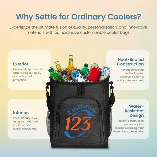 Miniatura 2 de Bolsa térmica suave personalizada – Personaliza tu bolsa aislada Mochila para eventos corporativos o regalos – Bolsa térmica portátil