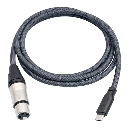 Miniatura 8 de Cable de micrófono XLR hembra de 3.3 pies a USB C, USB C a XLR para micrófono dinámico iPhone 15, iPad, portátil, tableta