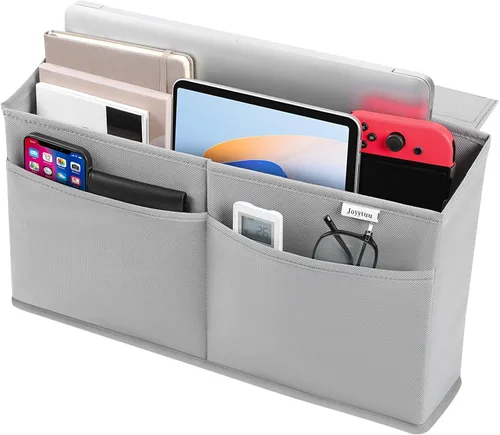 Organizador colgante lateral de escritorio, bolsa de almacenamiento adhesiva con bolsillos para revista, iPad, cuaderno, para mesas auxiliares,