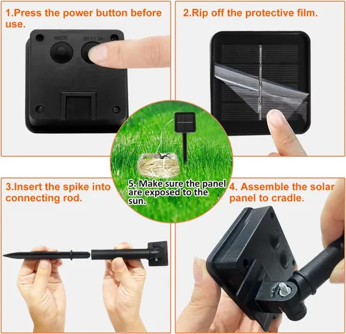 Miniatura 3 de Guirnalda de luces solares para exteriores, 8 modos, 220 luces LED, multihebra, impermeable, regadera, guirnalda de luces para jardín, patio, árbol