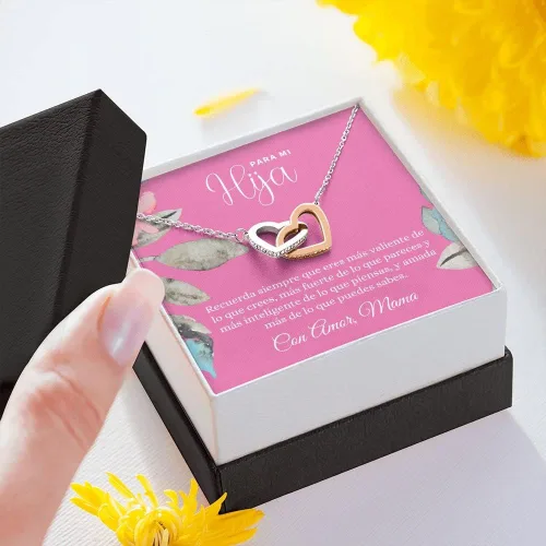 Miniatura 7 de Para Mi Hija Regalo Para Hija Regalo De Aliento De Hija Collar Para Hija Madre Y Hija Regalo Para Hija En Español Regalo De Cumpleaños Para Esposa
