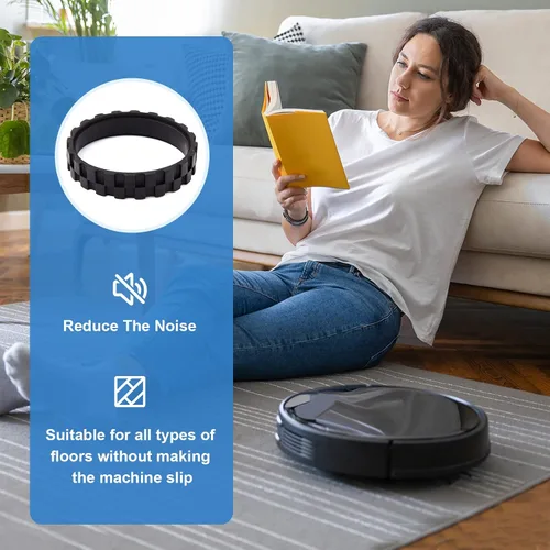 Miniatura 4 de Neumático de repuesto compatible con IRobot Roomba Wheels Series 500, 600, 700, 800, 900 e I3, I6, I7, E5, E6, J9 Neumático antideslizante de alta