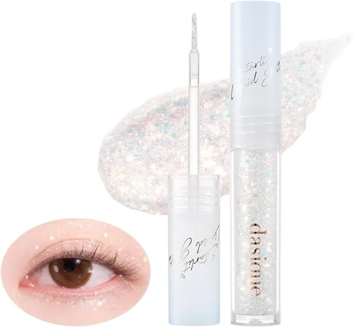 Miniatura 13 de dasique Starlit Jewel - Brillo líquido (06 cristal rosa) Sombra de purpurina parpadeante Maquillaje coreano Maquillaje de ojos brillante