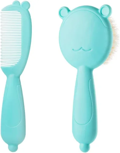 TOYANDONA 1 juego de cepillo y peine para el pelo del bebé para recién nacidos y niños pequeños, cepillo de masaje y cuero cabelludo para bebé,