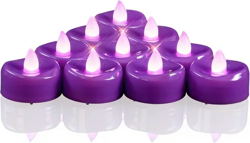 Miniatura 15 de BEICHI - Velas sin llama, paquete de 12/24/50/100/150 luces de té que funcionan con batería, velas votivas LED sin parpadeo para Halloween, Navidad