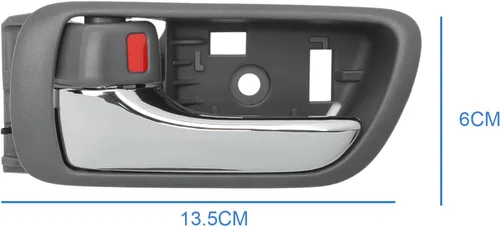 Miniatura 5 de 2 piezas de manijas interiores de puerta cromadas para Camry 2002-2006 lado izquierdo y derecho, manija de puerta gris interior delantera trasera