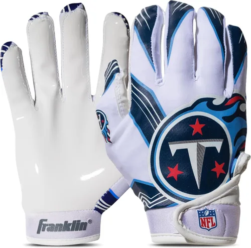 Miniatura 41 de Franklin Sports - Guantes de receptor de fútbol americano juvenil de la NFL, par de guantes de fútbol para niños con logotipos de equipos de la NFL