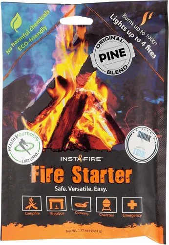 Insta-Fire Iniciador de fuego granulado de mezcla original, totalmente natural, ecológico, InstaFire enciende fuego en cualquier clima, bolsas de