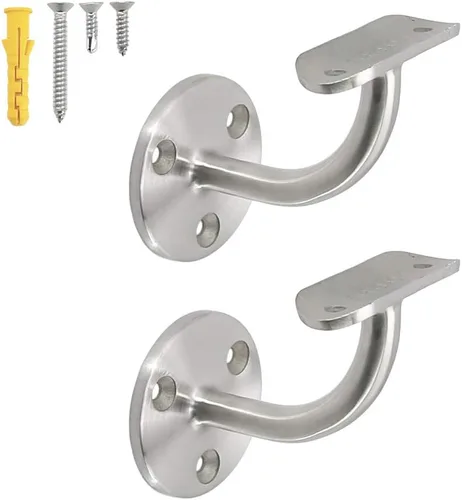 Miniatura 4 de Soporte de barandilla de montaje en pared de grado 316 de acero inoxidable para barandillas de 1-5/8 pulgadas o 1-1/2 pulgadas (paquete de 1)