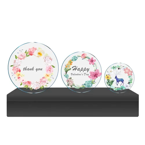 Miniatura 5 de 2 piezas de hoja redonda de plexiglás de 1/4 pulgadas, círculo acrílico transparente de 6 pulgadas de diámetro, disco de pastel, mesa, fondo acrílico