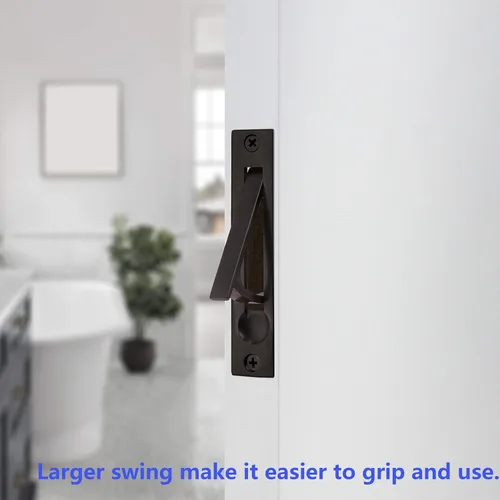 Miniatura 5 de Dontay Cerradura de indicadores codificados por color para puerta de bolsillo, cerradura de manijas de privacidad (cama/baño), fondo de 2-3/8 Negro