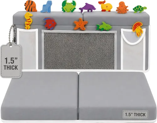 Miniatura 10 de Supa Ant Rodillero de baño – 8 ventosas y acolchado de 1.5 pulgadas. Almohadilla de baño certificada no tóxica para bañera y 5 organizadores