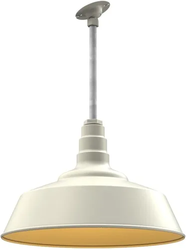 Miniatura 12 de Steel Lighting Co. Manhattan Warehouse Light Lámpara colgante montada en el techo Cúpula de 20 pulgadas Montaje al ras Luz de granero