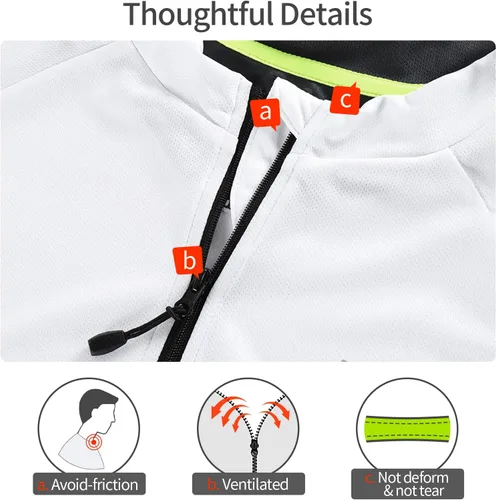 Miniatura 22 de BERGRISAR Camisetas básicas de ciclismo para hombre, manga corta, bolsillos con cremallera