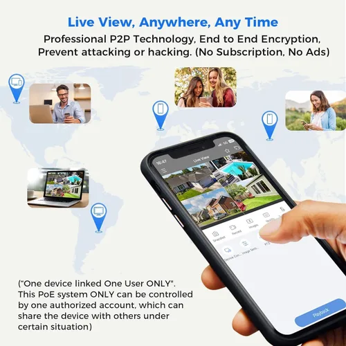 Miniatura 6 de Hiseeu 【4K Ultra HD】 Cámara PoE de 8MP, Cámara IP, Cámara de Torreta Domo con Detección de Vehículos Humanos, Audio Bidireccional, Acceso Remoto