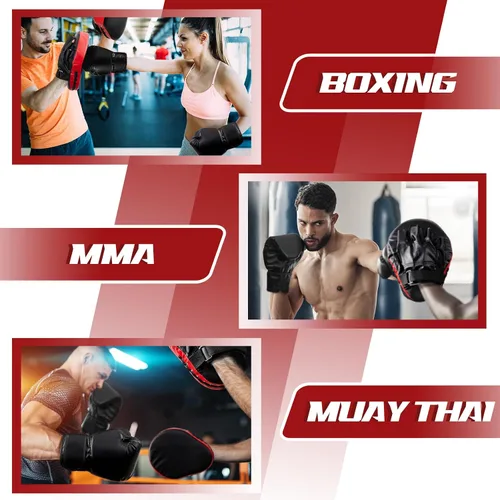 Miniatura 6 de Foilswirl Juego de 2 pares de guantes de boxeo 4 en 1 de 8 onzas y 4 guantes de boxeo para niños, hombres y mujeres, guantes de boxeo, juego