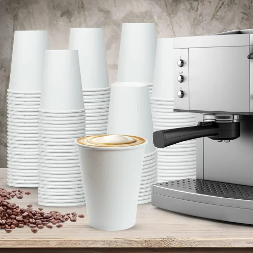 Miniatura 5 de Tazas de café de 12 onzas, [192 unidades] tazas de café desechables, vasos de bebida caliente/fría para fiestas, picnic, viajes y eventos, tazas