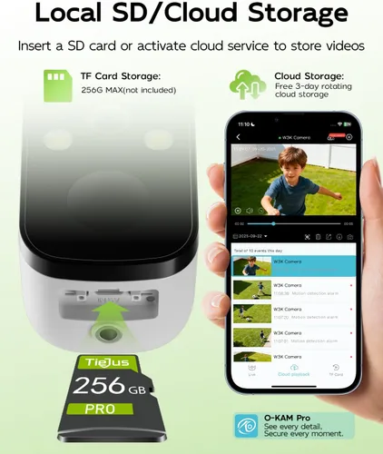 Miniatura 6 de Cámaras de seguridad solar 2K 5G inalámbricas para exteriores, paquete de 2, cámaras inalámbricas para el hogar con visión nocturna a todo color, 2