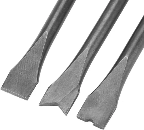 Miniatura 7 de Jazar Durable Cromo Molibdeno Acero Universal Air Hammer Punch Chipping Bits Herramienta, juego de cinceles, vástago redondo para perforación