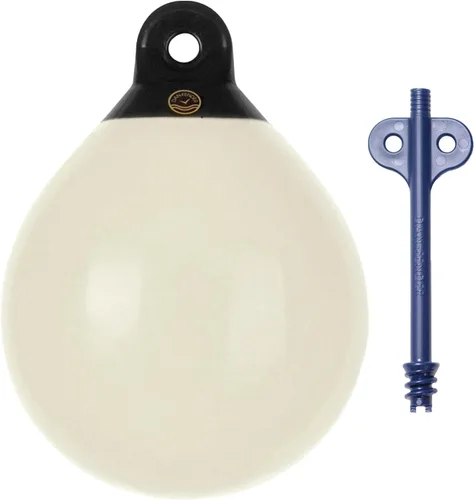 Miniatura 20 de Dan-Fender Guardabarros redondos de alta resistencia y boya marcadora – Parachoques de bola multiusos para barcos – Cuerda sólida que sostiene