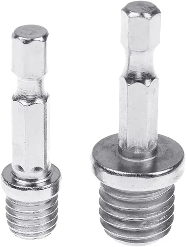 Miniatura 4 de 2 unids/set adaptador de taladro hexagonal M10+M14 Herramientas de división de madera Llave eléctrica Adaptar su taladro eléctrico a alto par