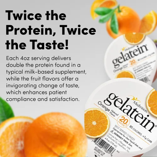 Miniatura 7 de Gelateína Naranja: 0.71 oz de proteína. Sin azúcar. Ideal para dietas de líquidos claros, dificultades para tragar, bariátrica, diálisis