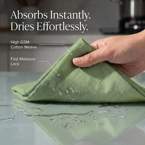 Miniatura 2 de Urban Villa Toallas de cocina 100% algodón para cocina (juego de 6) paños de cocina de 20 x 30 pulgadas, altamente absorbentes, juego de ropa
