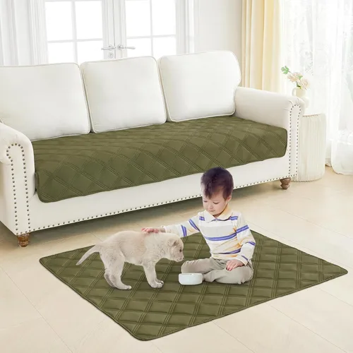 Miniatura 7 de Smiry Funda Manta Impermeable para Cama de Perro de 30x70 pulgadas, Manta Suave Reversible para Mascotas, Lavable a Prueba de Fugas, Protector