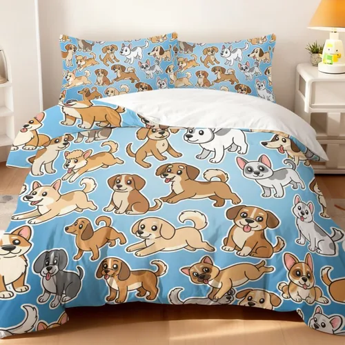 Miniatura 24 de Cute Bear Duvet Cover Set Twin, 3 Pieces Soft Neutral Bedding Calming Cozy Comforter Cover Set Minimal Kawaii Bedroom Decor Microfiber for Relaxing
