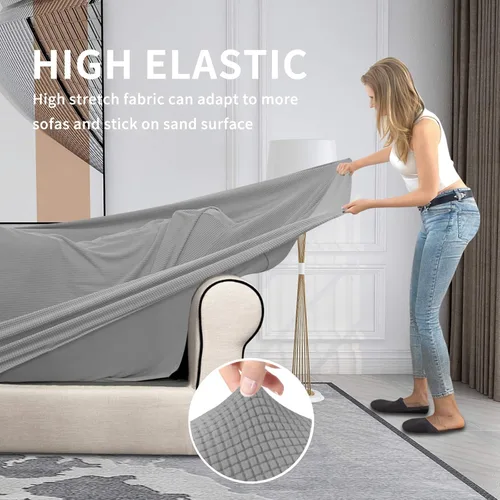 Miniatura 4 de Easy-Going Funda de Sofá Elástica Extensible de 3 Piezas para Perros, Funda de Sofá Lavable para Sofá de 2 Cojines Separados, Tela Jacquard