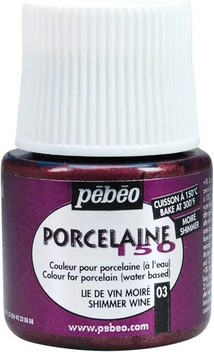 Miniatura 16 de Pebeo Porcelaine 150, Pintura China, Botella 1.5 fl oz - Blanco Perla
