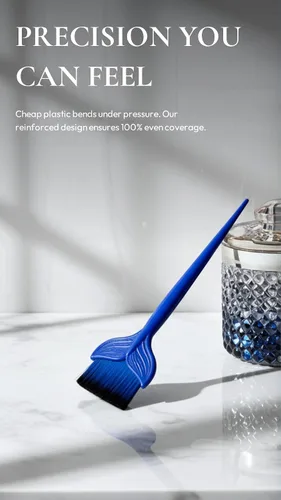 Miniatura 3 de Ocean Hues - Cepillo de color para el cabello, aplicador reutilizable de cola de ballena para tintes, blanqueadores y tratamientos, calidad de salón