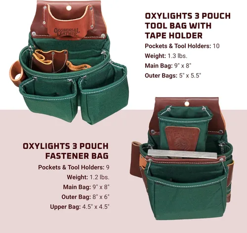 Miniatura 4 de Occidental Leather OxyLights Framer - Utility Holster Pouch Package with Double Outer Bag - Made in USA Verde