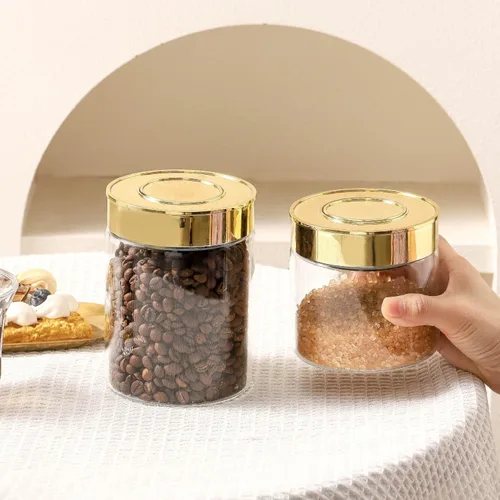 Miniatura 4 de Envases herméticos de vidrio para almacenamiento de alimentos, botes de vidrio para la cocina con tapas - Botes de café, pasta, azúcar, té