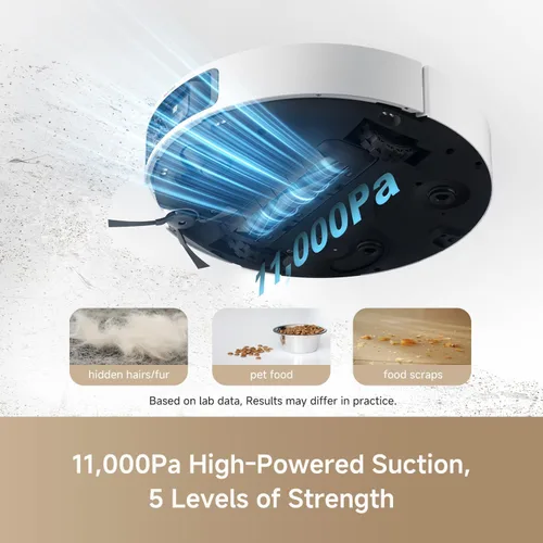 Miniatura 2 de DREAME L40 Ultra Robot Aspirador con Vaciado Automático, 11,000Pa de Succión Robot Aspirador y Mopa Combo con Estación de Limpieza Automática, Blanco