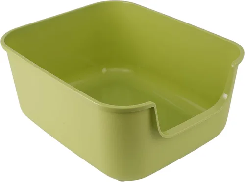 Caja de arena grande para gatos con lados altos, cajas para gatos de interior, bandeja de arena para gatos para gatitos, caja de arena con entrada