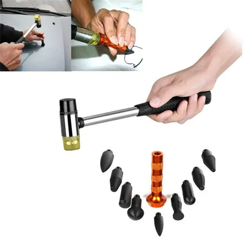 Miniatura 2 de GS Herramientas de mano 10 unids kit de reparación de abolladuras sin pintura martillo de goma Herramientas de extracción de abolladuras de granizo