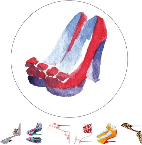 alideco decorativos Craft Washi Cinta de enmascarar cinta de papel Scrapbook japonés High-Heeled Shoes Calendario